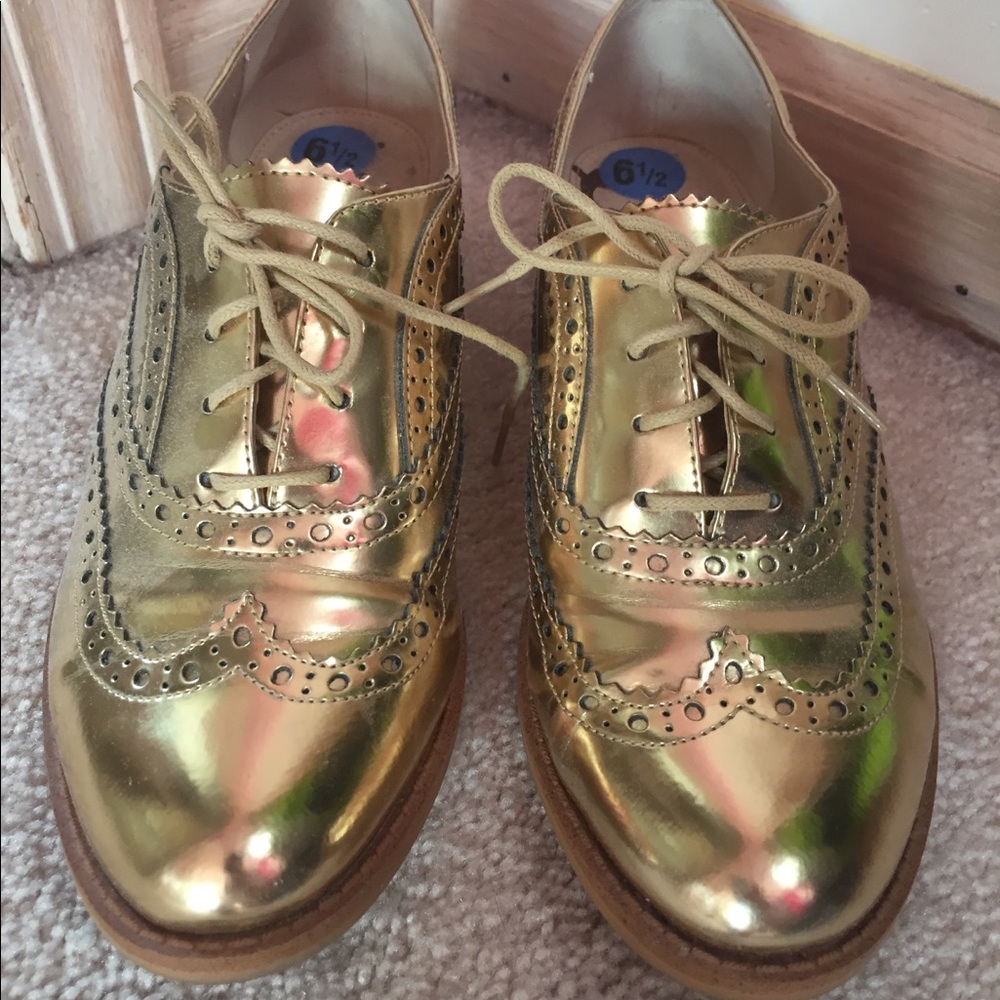 Gold Sam Edelman Oxfords